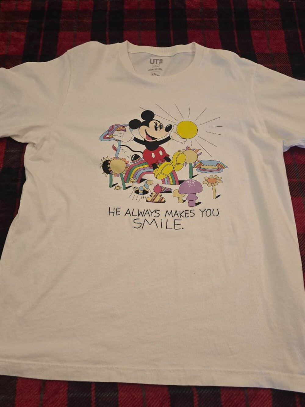 Uniqlo Jeremyville Mickey Mouse Graphic Shirt White Large